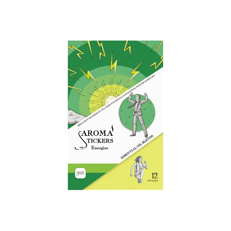 Yamamoto Aromastickers natural essential oil mask stickers, vitality edition, pack of 12. - Pre-order