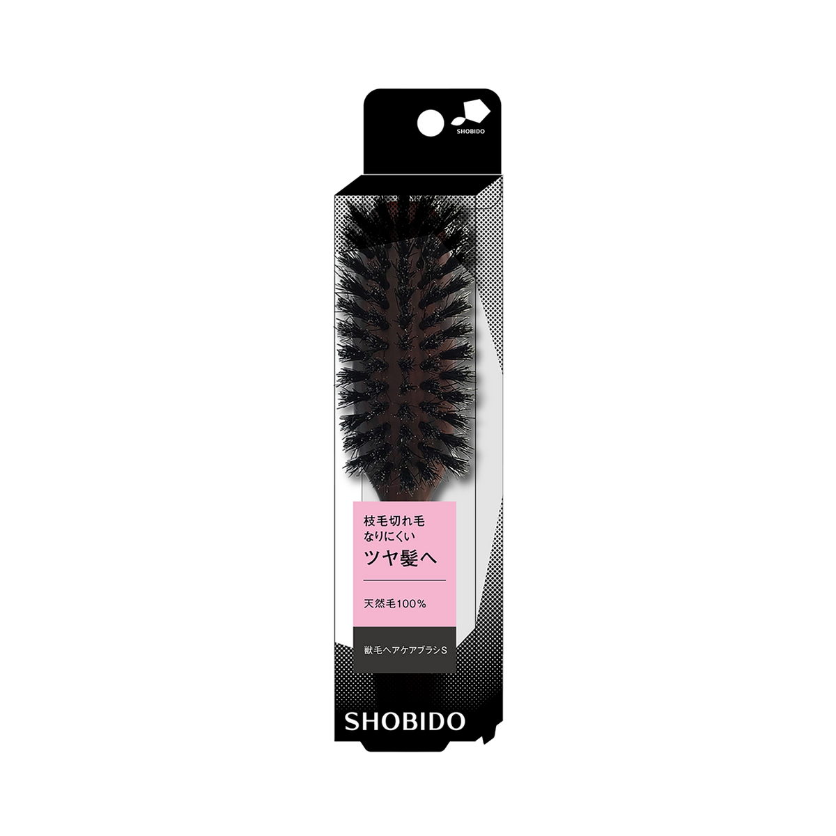 SHOBIDO Makeup Beauty Hall Natural Bristle Hair Care Short Handle Comb 1 piece - Pre-order