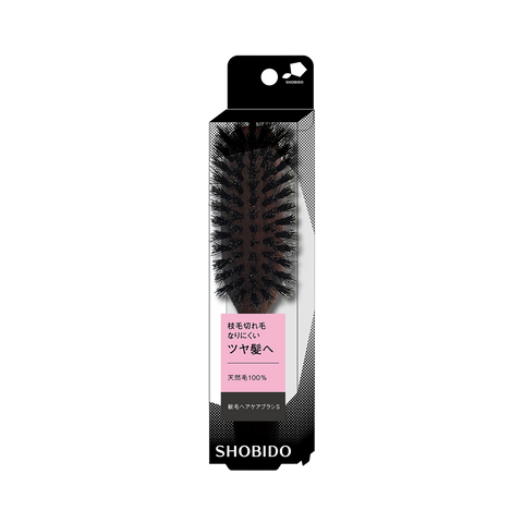 SHOBIDO Makeup Beauty Hall Natural Bristle Hair Care Short Handle Comb 1 piece - Pre-order