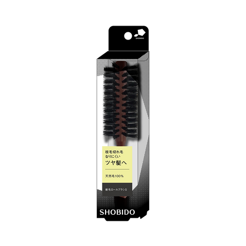 SHOBIDO Natural Bristle Short Handle Curling Comb 1 piece - Pre-order