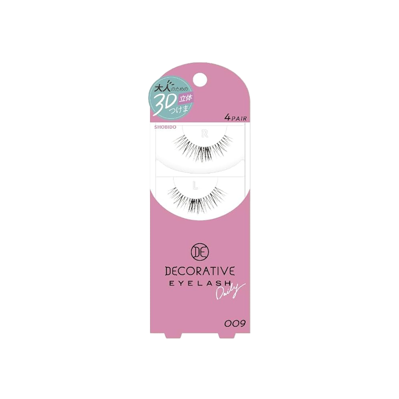 SHOBIDO Makeup Hall Decorative 3D Stereoscopic False Eyelashes #009 4 pairs Natural Stereoscopic/Comfortable Fit - Pre-order