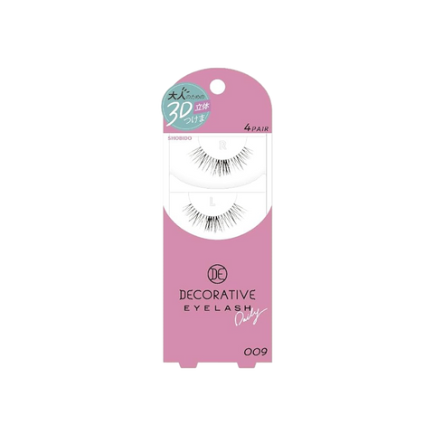 SHOBIDO Makeup Hall Decorative 3D Stereoscopic False Eyelashes #009 4 pairs Natural Stereoscopic/Comfortable Fit - Pre-order
