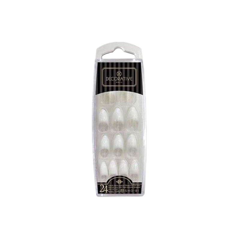 SHOBIDO Makeup Hall French Nail Stickers White 24 Pieces Pure White/French Romantic - Pre-order