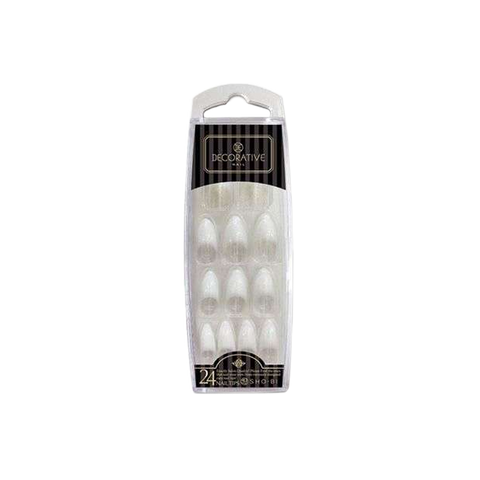 SHOBIDO Makeup Hall French Nail Stickers White 24 Pieces Pure White/French Romantic - Pre-order