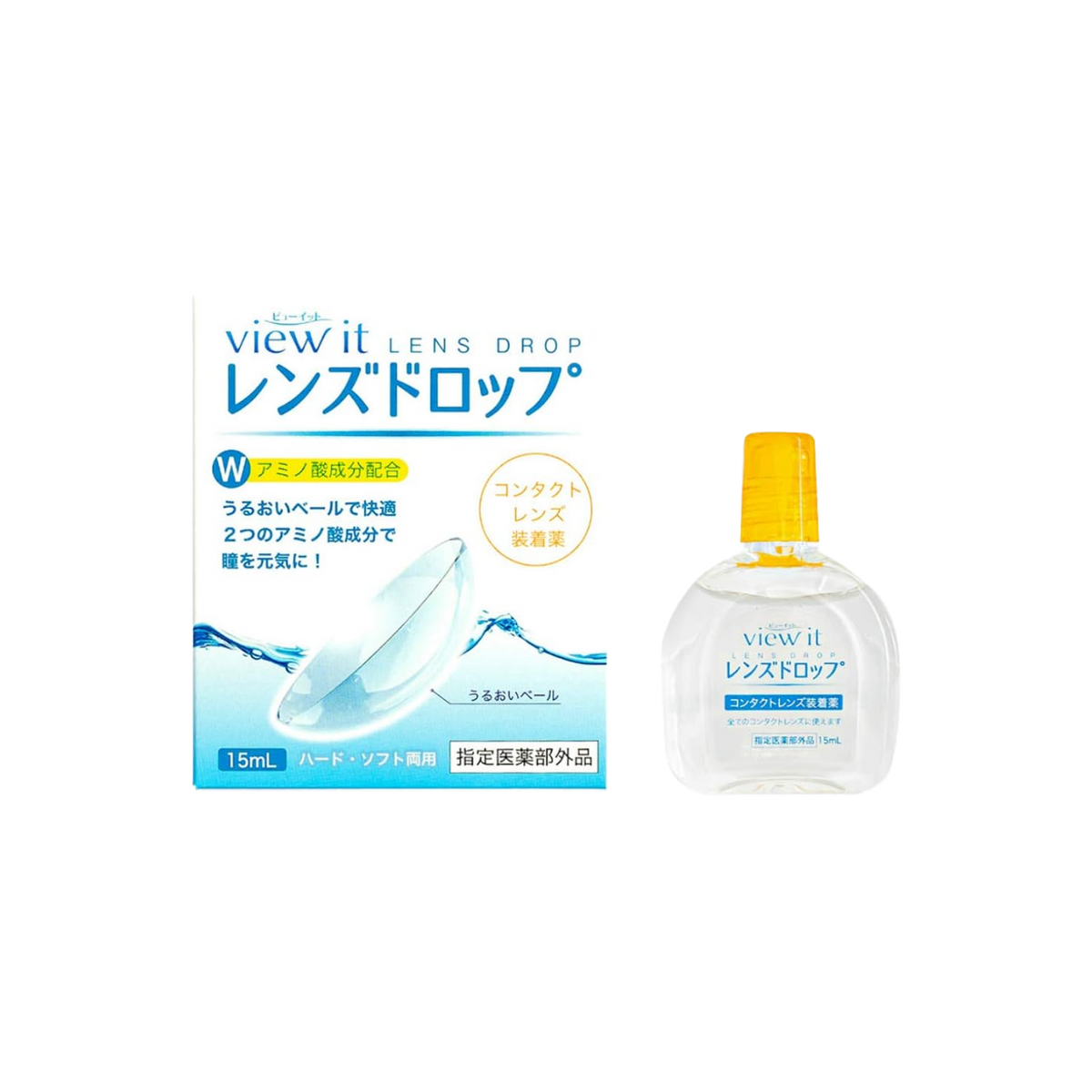 GrandPrix view it Invisible Contact Lens Wear Assist Installation Solution 15ml Anti-Dryness/Inhibits Dirt - Pre-order