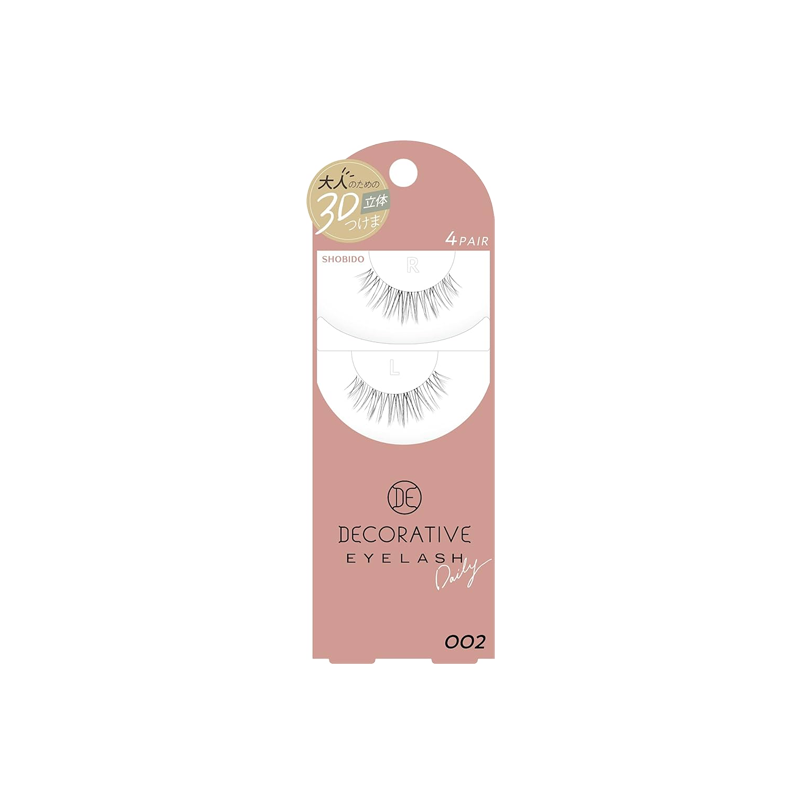 SHOBIDO Makeup Beauty Hall Decorative 3D Stereoscopic False Eyelashes #002 4 Pairs Natural Blend/Elegant Maturity - Pre-order