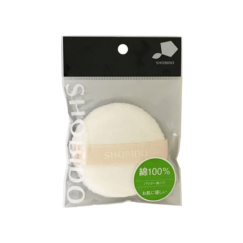 SHOBIDO Makeup Hall Powder Puff #Cotton 1pc Soft and Comfortable/Even Makeup Application - Pre-order