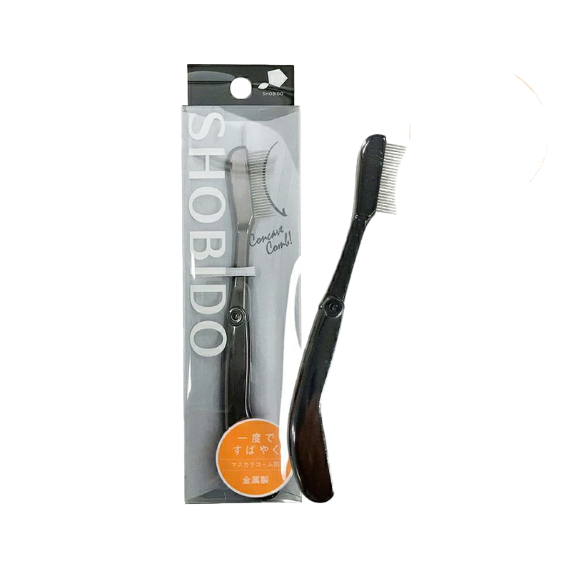 SHOBIDO Makeup Hall Folding Concave Metal Eyelash Comb 1pc Easy to Carry / Metal Material - Pre-order