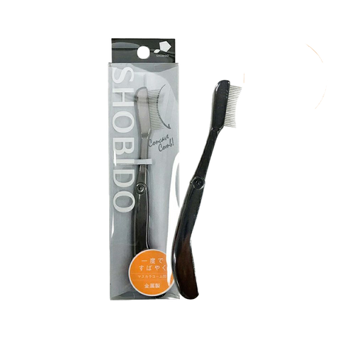 SHOBIDO Makeup Hall Folding Concave Metal Eyelash Comb 1pc Easy to Carry / Metal Material - Pre-order