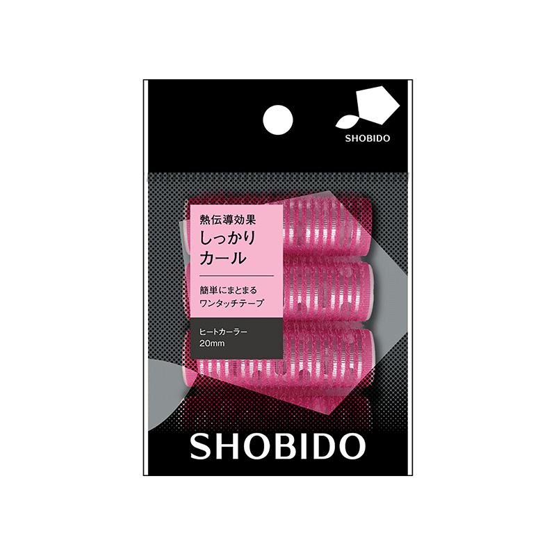 SHOBIDO Makeup Beauty Salon Pink Hot Curling Iron #20mm 4pcs Long-lasting Curls/Easy Operation - Pre-order