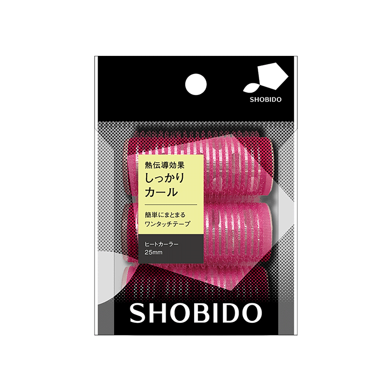 SHOBIDO Makeup Beauty Hall Pink Heat Curling Tube 25mm 3pcs Daily Makeup/Quick Heat Transfer - Pre-order