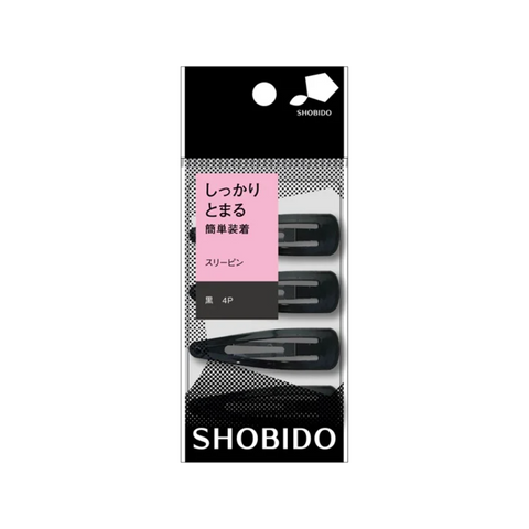 SHOBIDO Makeup House Classic BB Clip #Black 4pcs Secure Hair/ Versatile Color - Pre-order