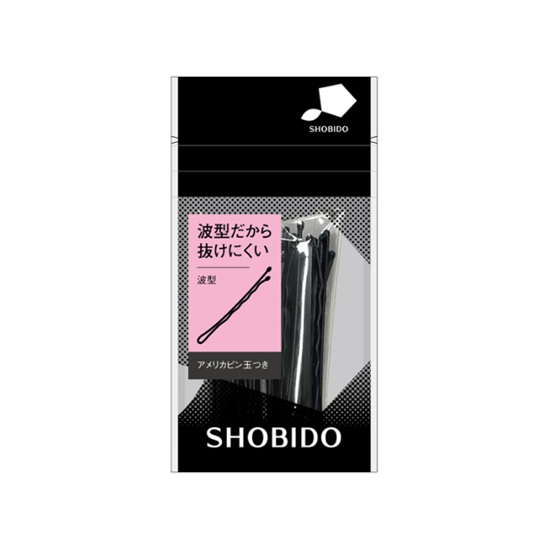 SHOBIDO Makeup Hall Wave-shaped Needle Ball Clip #Black 30g Portable Storage/Invisible Fixation - Pre-order