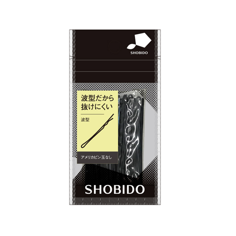 SHOBIDO Makeup Studio No Pearl Wave Black Hair Clip 40g Anti-slip Durable/Stable Styling - Pre-order