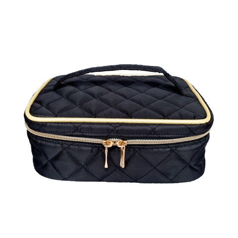 SHOBIDO Makeup Beauty Hall Black Makeup Storage Bag 1 pc Beautiful and practical / compact and easy to carry - Pre-order
