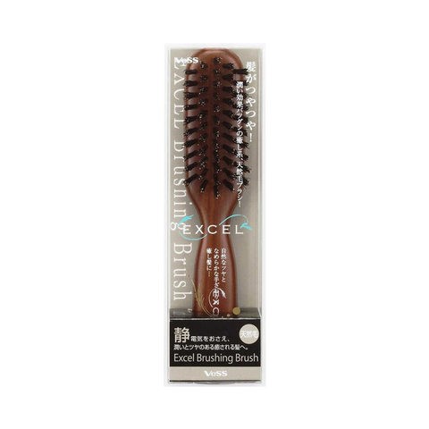 VESS EXCEL Natural Bristle Small Straight Comb 1 piece Smooth and Shiny / Easy to Comb - Pre-order