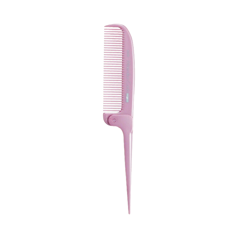 VESS mineral ion fine tooth folding comb #pink 1pc thin design/portable and durable - Pre-order