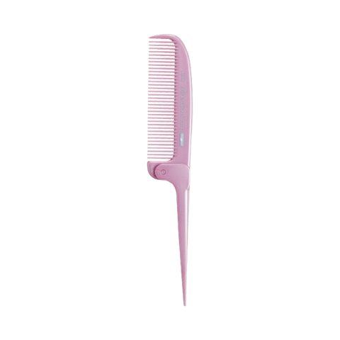 VESS mineral ion fine tooth folding comb #pink 1pc thin design/portable and durable - Pre-order