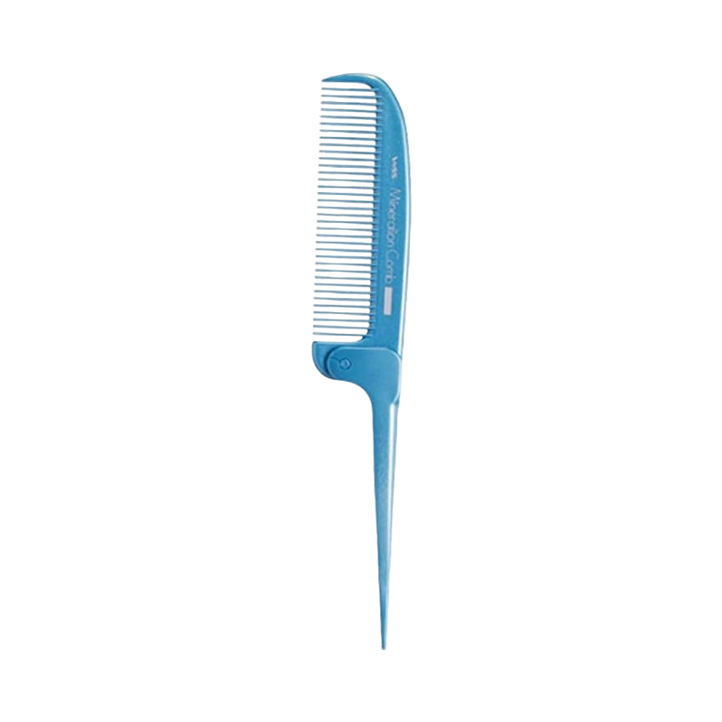 VESS mineral ion fine-tooth folding comb #blue 1 piece thin design/portable fashion - Pre-order