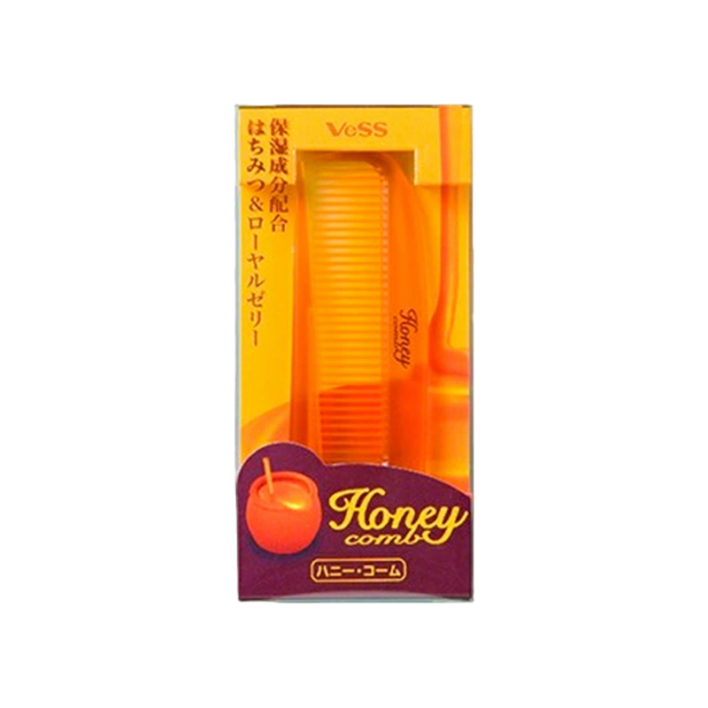 VESS Honey Honey & Royal Jelly Pointed Folding Comb 1pc Convenient folding/smooth hair - Pre-order