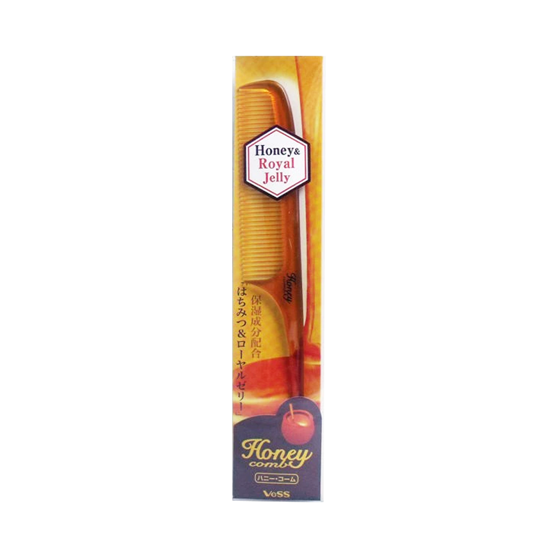 VESS Honey Honey & Royal Jelly Pointed Shape Comb 1pc Honey Moisturizing/Accurate Combing - Pre-order