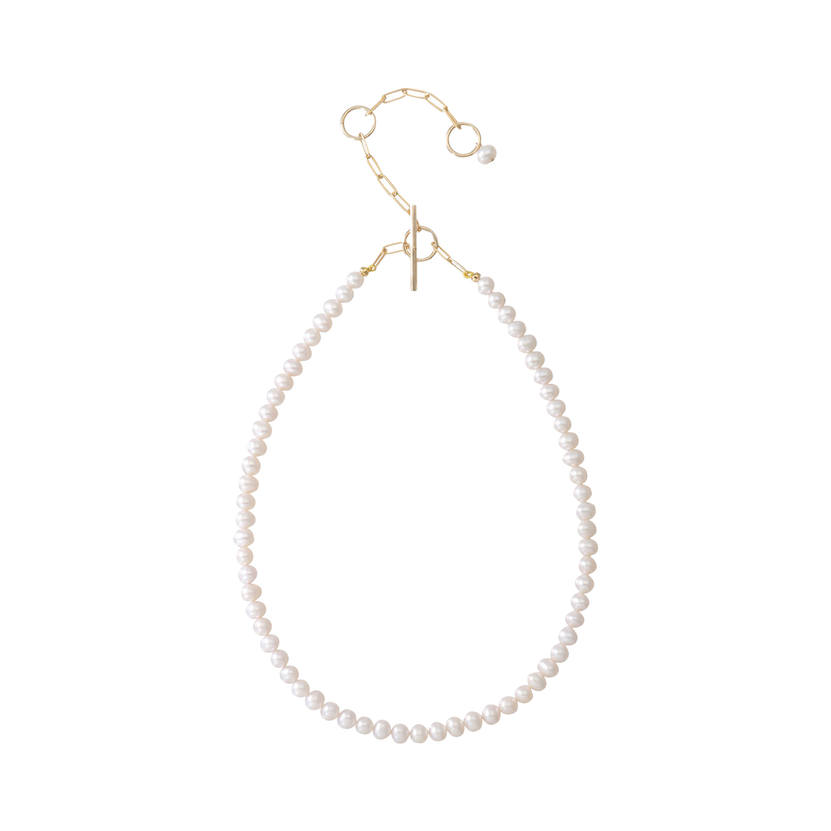 NATURALI JEWELRY 14K Gold Plated 5mm Freshwater Pearl Necklace 1 piece 38cm - Pre-order