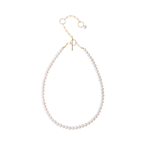 NATURALI JEWELRY 14K Gold Plated 5mm Freshwater Pearl Necklace 1 piece 38cm - Pre-order