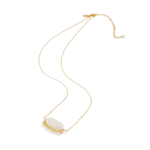 NATURALI JEWELRY 14K Gold Plated agate crystal cluster pendant necklace 1 piece 38cm - Pre-order