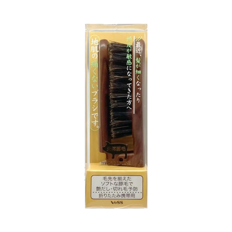 VESS 100% natural pig bristle folding brush 1 piece Comfortable hair care / smooth anti-breakage - Pre-order