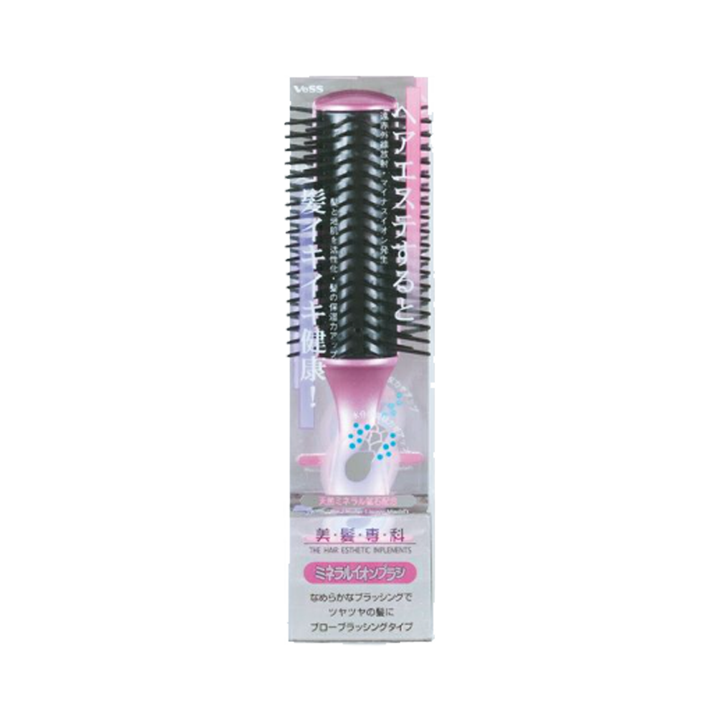 VESS Mineral Ionic Hair Dryer Brush #Pink Small Size 1pc Healthy Hair Care/Smooth and Shiny - Pre-order