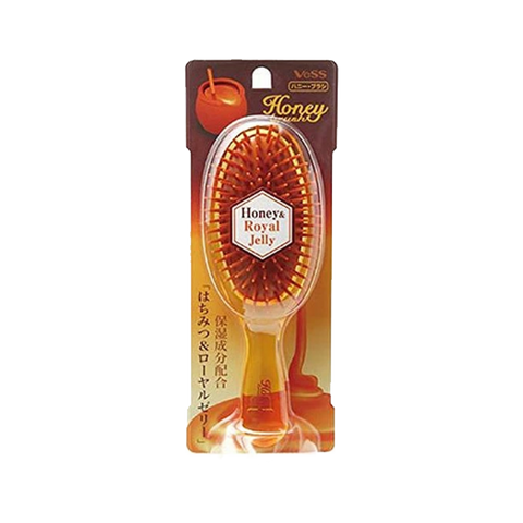 VESS Honey Moisturizing Massage Comb with Honey & Royal Jelly 1pc Easy combing/honey nourishment - Pre-order