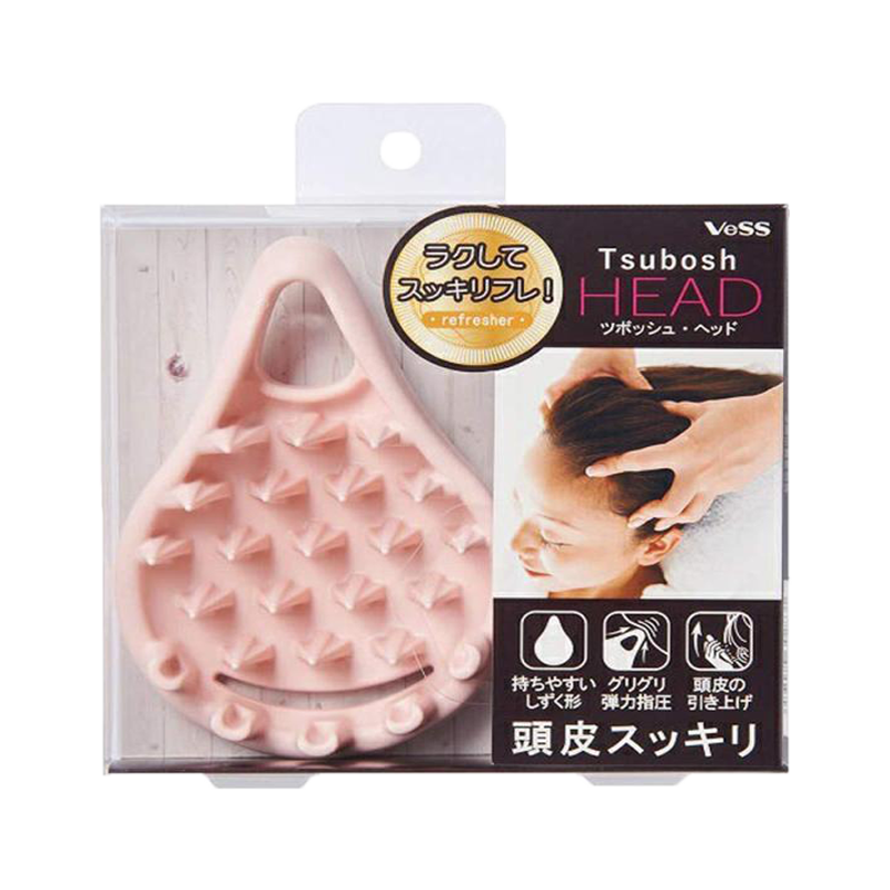 VESS Scalp Acupoint Massage Comb TBO-800 #Pink 1pc Deep Relaxation/ Fits Hand Shape - Pre-order