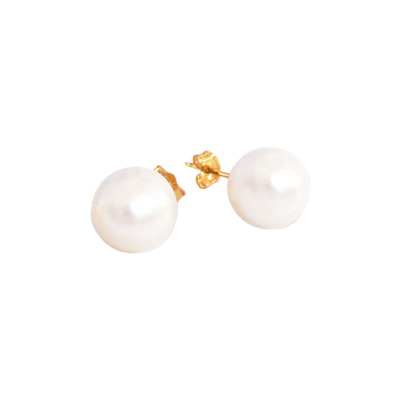 NATURALI JEWELRY K18 Gold Freshwater Pearl Classic Earrings 1 pair Pearl elegant/18K gold quality - Pre-order
