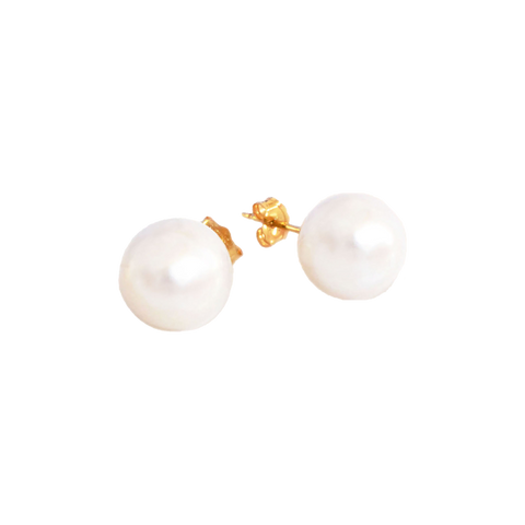 NATURALI JEWELRY K18 Gold Freshwater Pearl Classic Earrings 1 pair Pearl elegant/18K gold quality - Pre-order