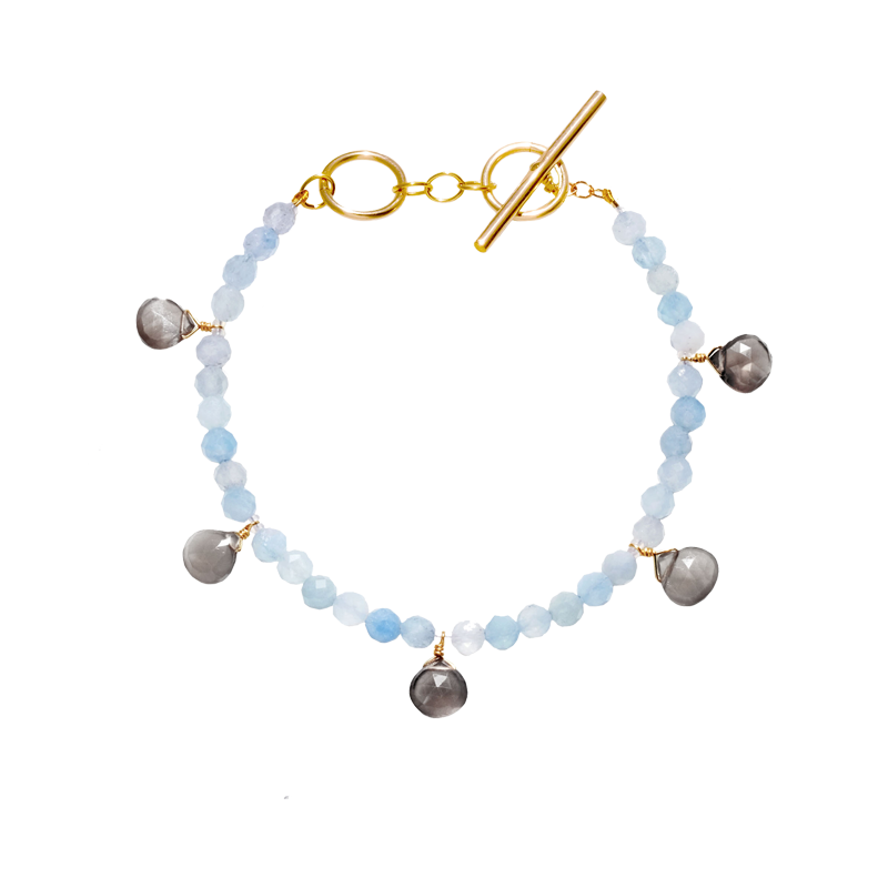NATURALI JEWELRY 14K Gold Plated Bubble Stone Bracelet 1 piece 19cm Fresh temperament/Protective power - Pre-order