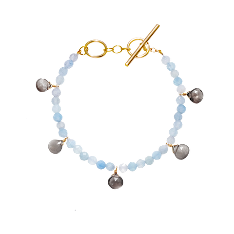 NATURALI JEWELRY 14K Gold Plated Bubble Stone Bracelet 1 piece 19cm Fresh temperament/Protective power - Pre-order