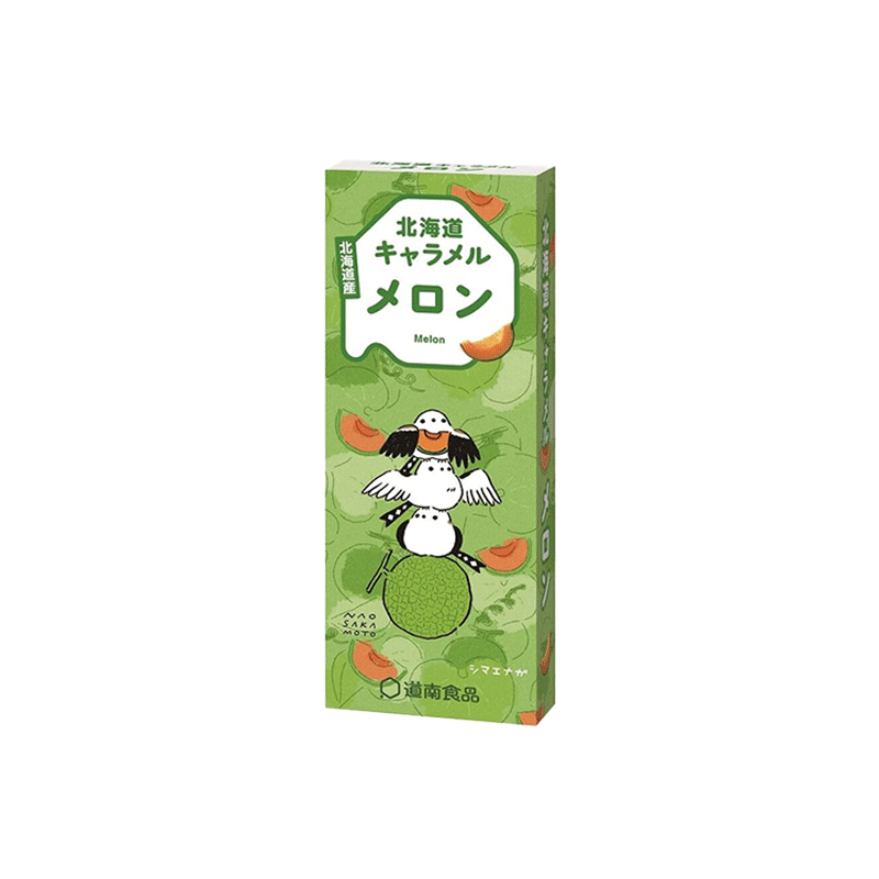 Dounan Food Hokkaido Hami Melon Flavored Caramel Candy Boxed 18 Pieces, Sweet Melon Flavor/Hokkaido Style