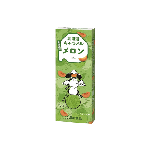 Dounan Food Hokkaido Hami Melon Flavored Caramel Candy Boxed 18 Pieces, Sweet Melon Flavor/Hokkaido Style