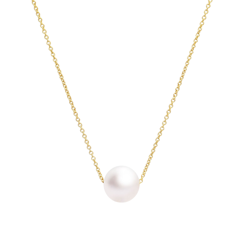NATURALI JEWELRY 14K Gold Plated 10mm dazzling pearl single bead necklace 1 piece 40cm dazzling pearl/elegant neckwear - Pre-order