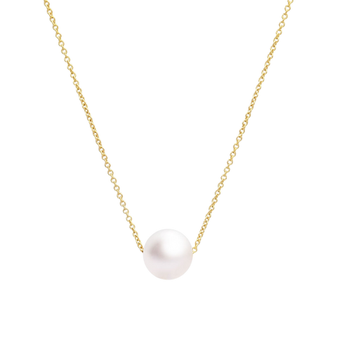 NATURALI JEWELRY 14K Gold Plated 10mm dazzling pearl single bead necklace 1 piece 40cm dazzling pearl/elegant neckwear - Pre-order