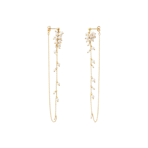 NATURALI JEWELRY 14K Gold Mulberry Pearl Earrings #L Size 1 Pair - Pre-order