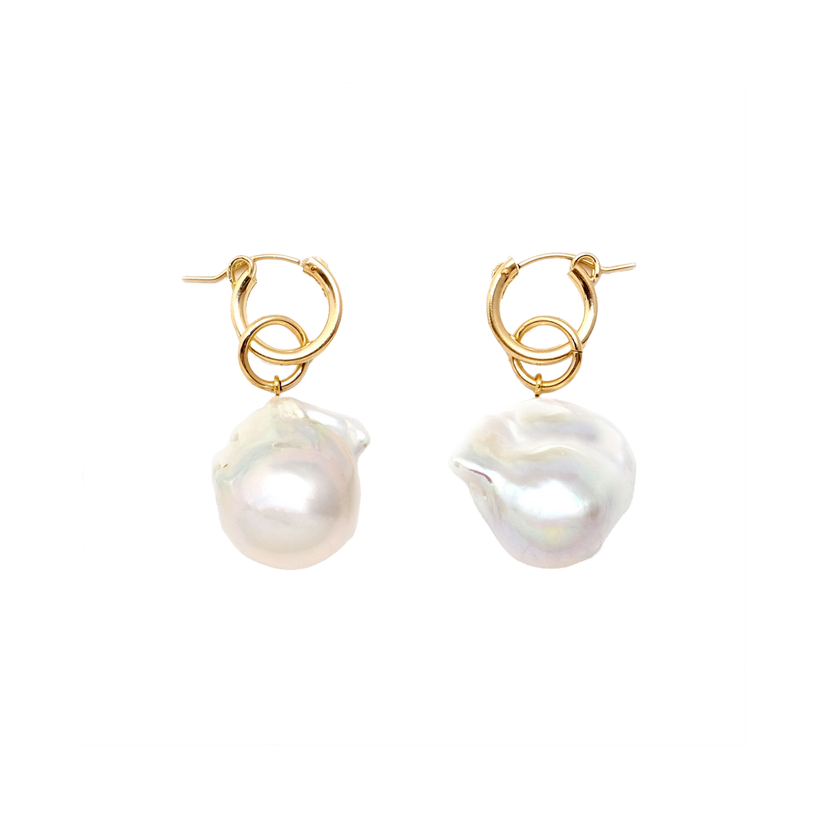 NATURALI JEWELRY 14K Gold Plated Baroque Pearl Earrings 1 pair - Pre-order