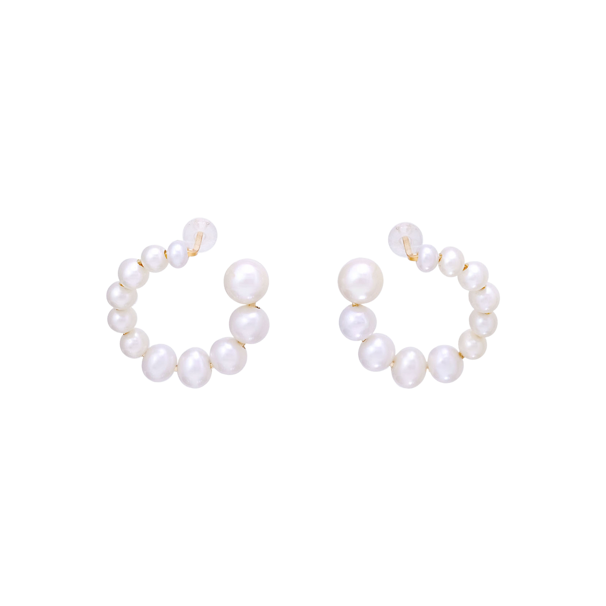 NATURALI JEWELRY 14K Gold Spiral Pearl Earrings 1 pair - Pre-order