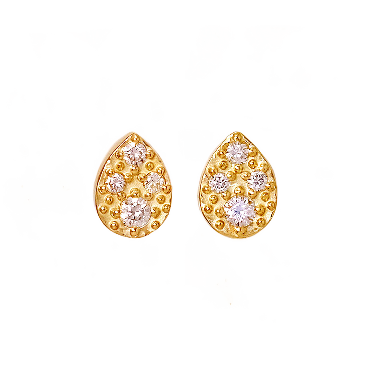 NATURALI JEWELRY 10K Gold Diamond Bright Water Drop-shaped Earrings 1 pair - Pre-order