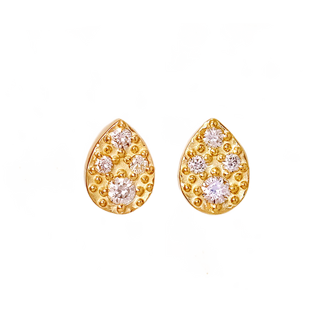 NATURALI JEWELRY 10K Gold Diamond Bright Water Drop-shaped Earrings 1 pair - Pre-order