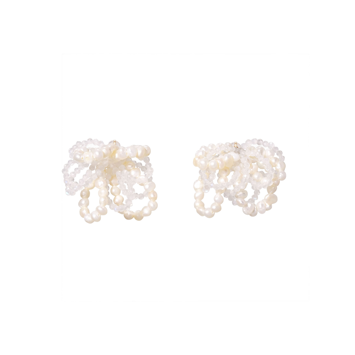 NATURALI JEWELRY 14K Gold Plated opal tassel earrings #white 1 pair - Pre-order