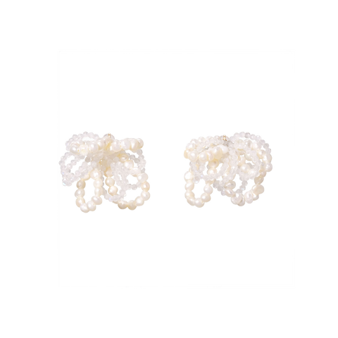 NATURALI JEWELRY 14K Gold Plated opal tassel earrings #white 1 pair - Pre-order