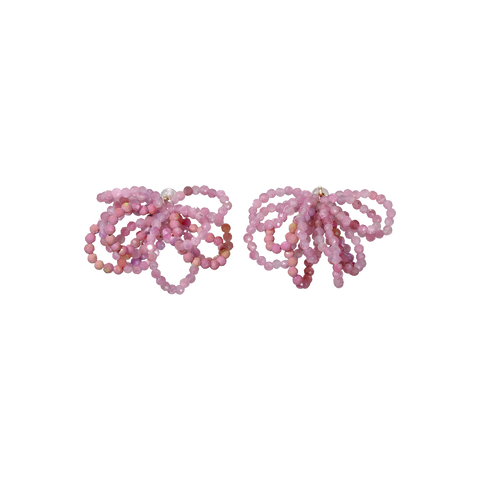 NATURALI JEWELRY 14K Gold Plated tourmaline tassel earrings #pink 1 pair - Pre-order