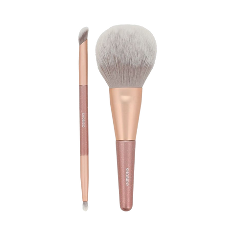 SHOBIDO Eyeshadow Brush & Round Top Powder Brush Limited Set 1pc Exquisite Design / Soft Makeup Effect - Pre-order