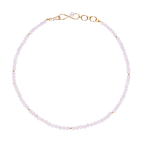 NATURALI JEWELRY 14K Gold Plated rose English stone sequence necklace 1 piece - Pre-order